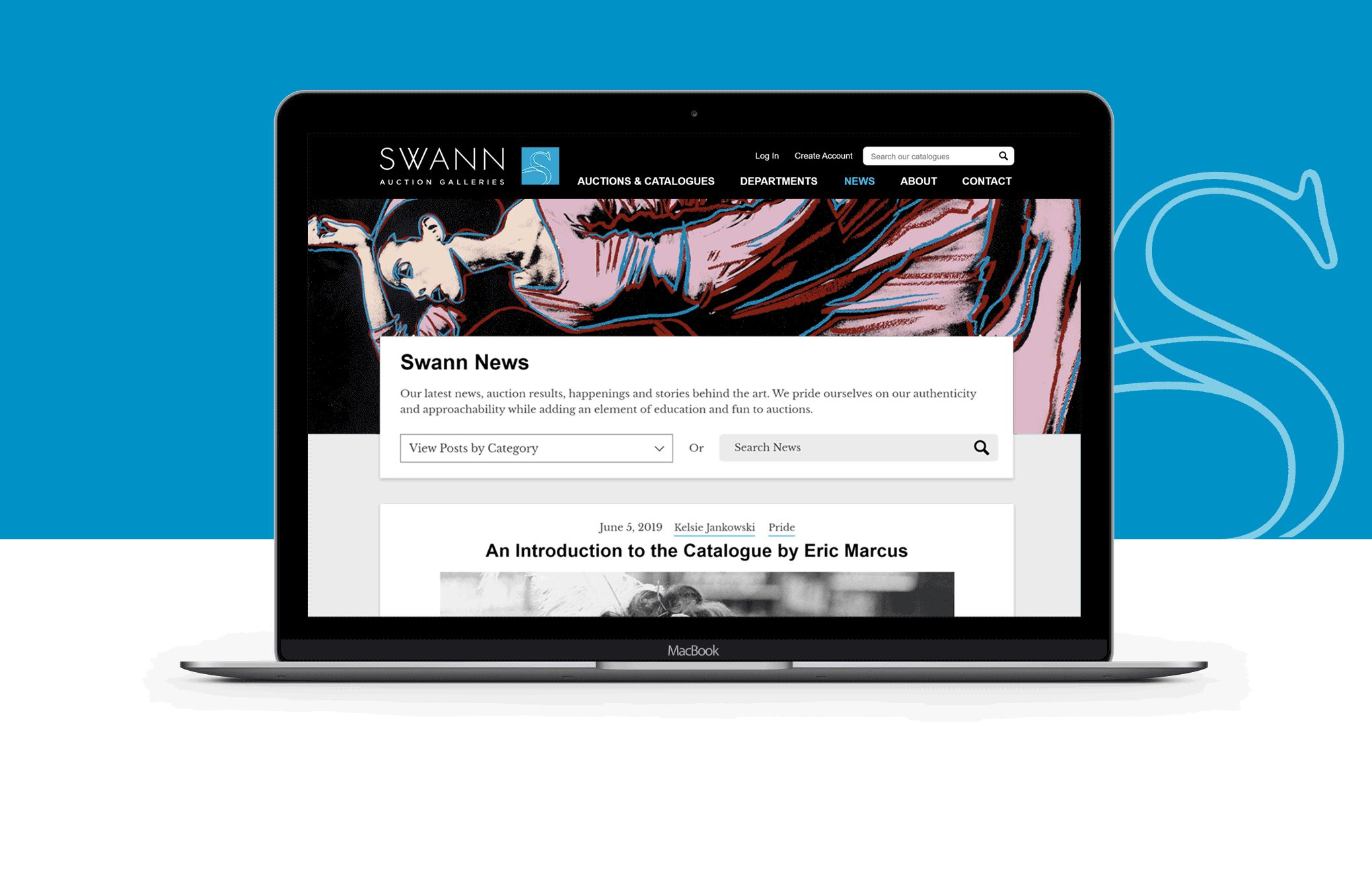 Swann homepage mockup